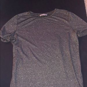Soft, thin metallic Zara shirt